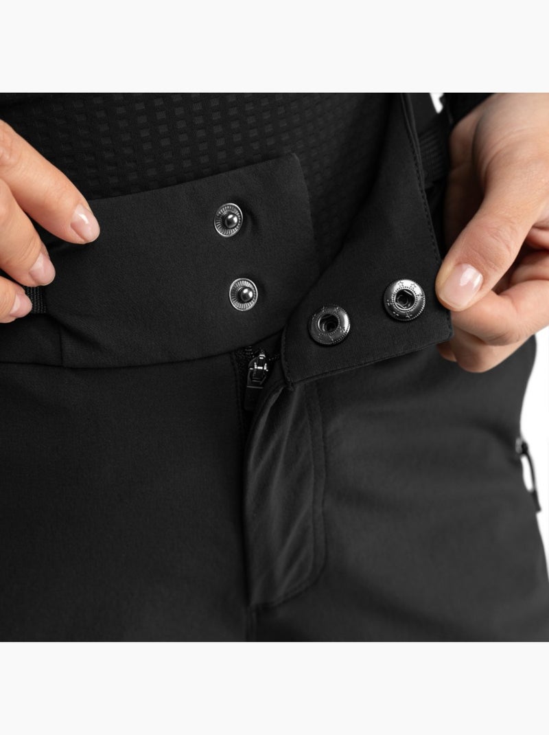 Pantaloni lunghi da ciclismo gravel da donna ciclismo donna jeju Nero - Kiabi