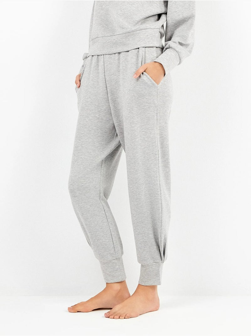 Pantaloni lunghi double soft touch Grigio - Kiabi