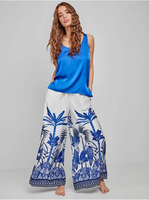 Pantaloni lunghi e larghi con stampa tropicale - Kiabi Pantaloni lunghi e larghi con stampa tropicale - Kiabi