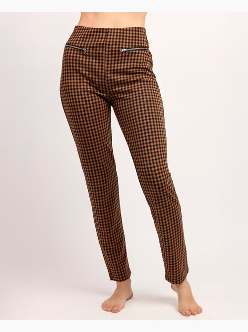 Pantaloni lunghi elastici Vichy da donna ADMAS - Kiabi Pantaloni lunghi elastici Vichy da donna ADMAS - Kiabi