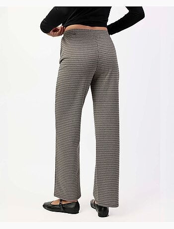 Pantaloni lunghi elasticizzati a micro quadri ADMAS da donna