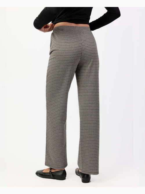 Pantaloni lunghi elasticizzati a micro quadri ADMAS da donna - Kiabi