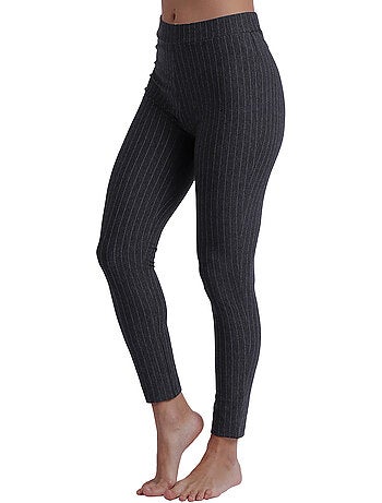 Pantaloni lunghi elasticizzati a righe sottili da donna ADMAS