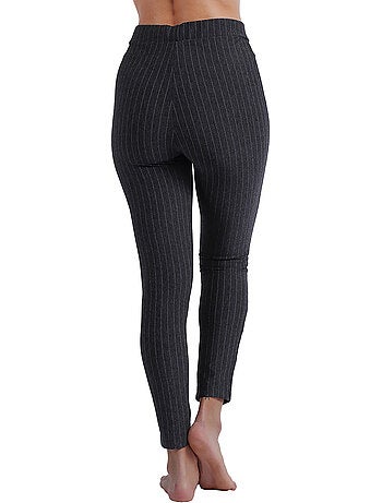 Pantaloni lunghi elasticizzati a righe sottili da donna ADMAS