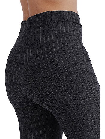 Pantaloni lunghi elasticizzati a righe sottili da donna ADMAS