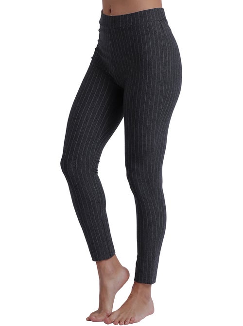 Pantaloni lunghi elasticizzati a righe sottili da donna ADMAS - Kiabi
