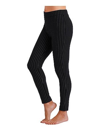 Pantaloni lunghi elasticizzati a righe sottili da donna ADMAS