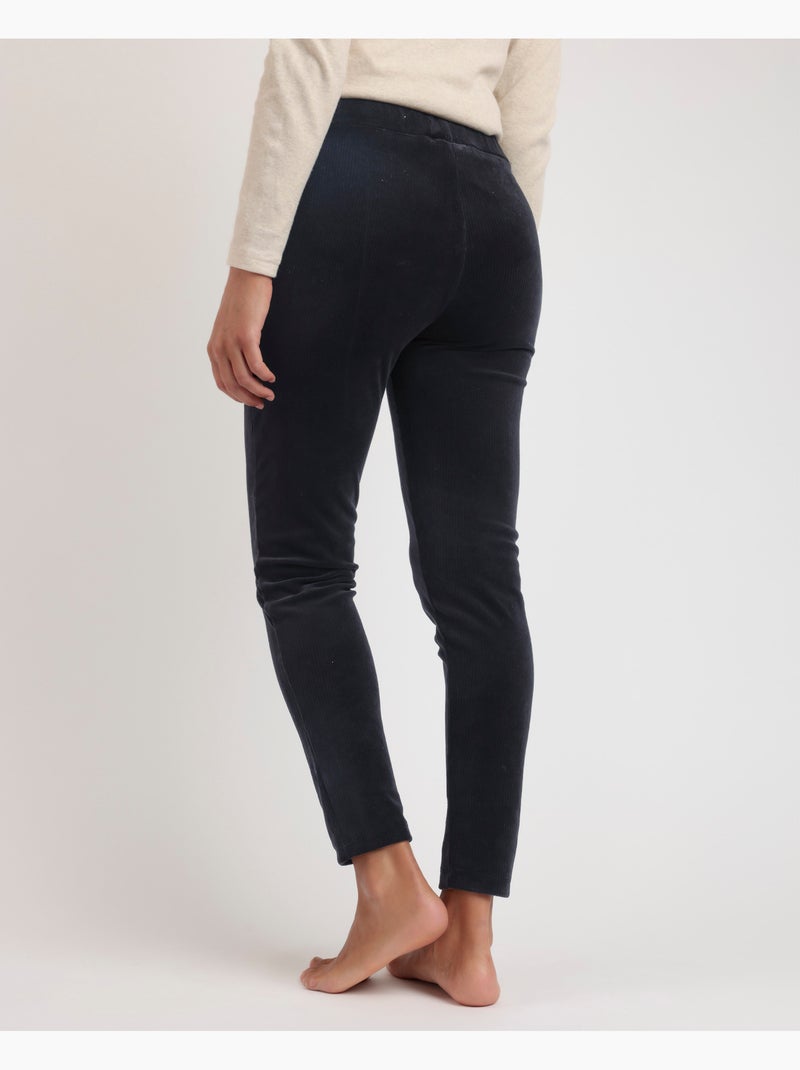 Pantaloni lunghi elasticizzati in velluto a coste da donna ADMAS Nero - Kiabi