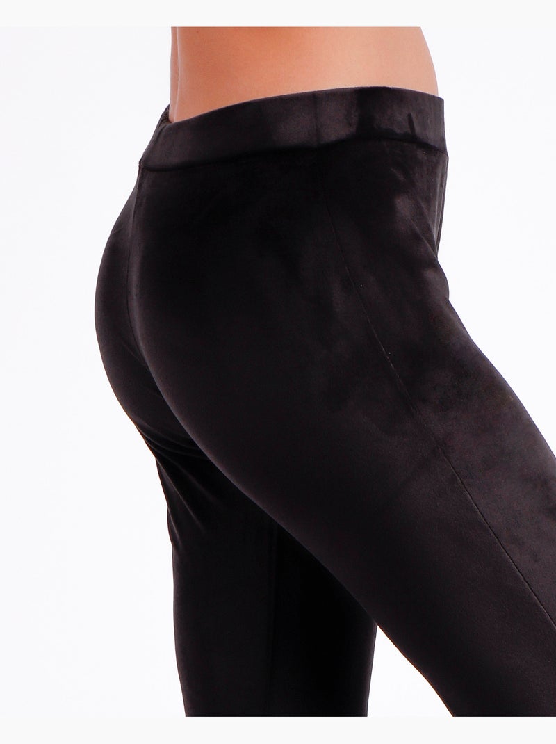 Pantaloni lunghi elasticizzati in velluto da donna ADMAS Nero - Kiabi