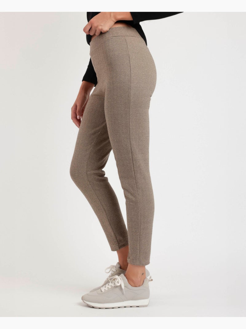 Pantaloni lunghi elasticizzati Spiga da donna ADMAS Beige - Kiabi