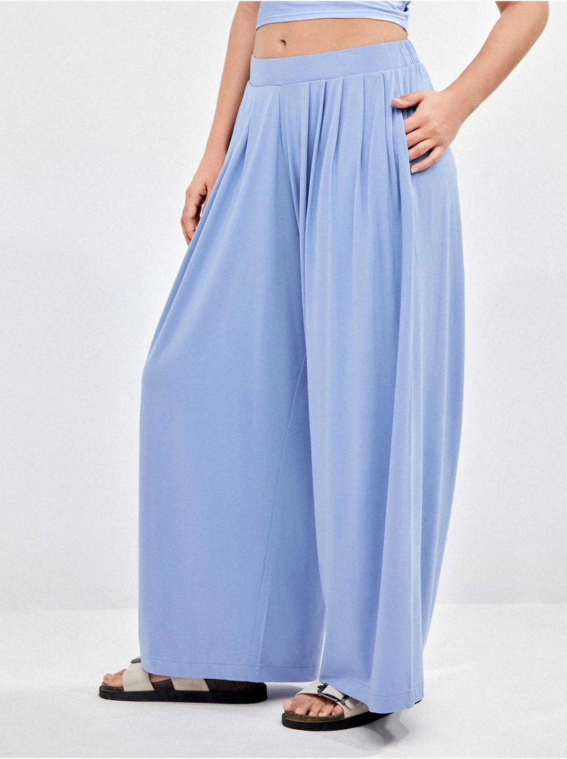 Pantaloni lunghi larghi Blu - Kiabi