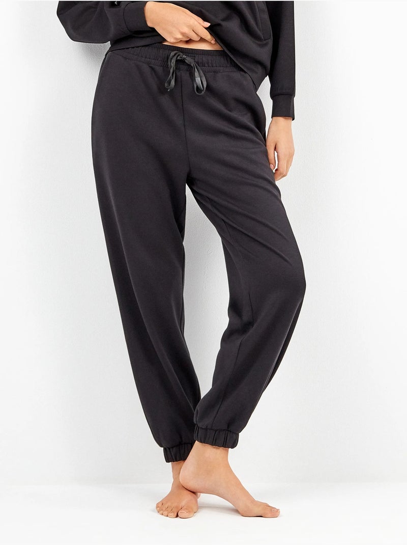 Pantaloni lunghi soft touch Nero - Kiabi