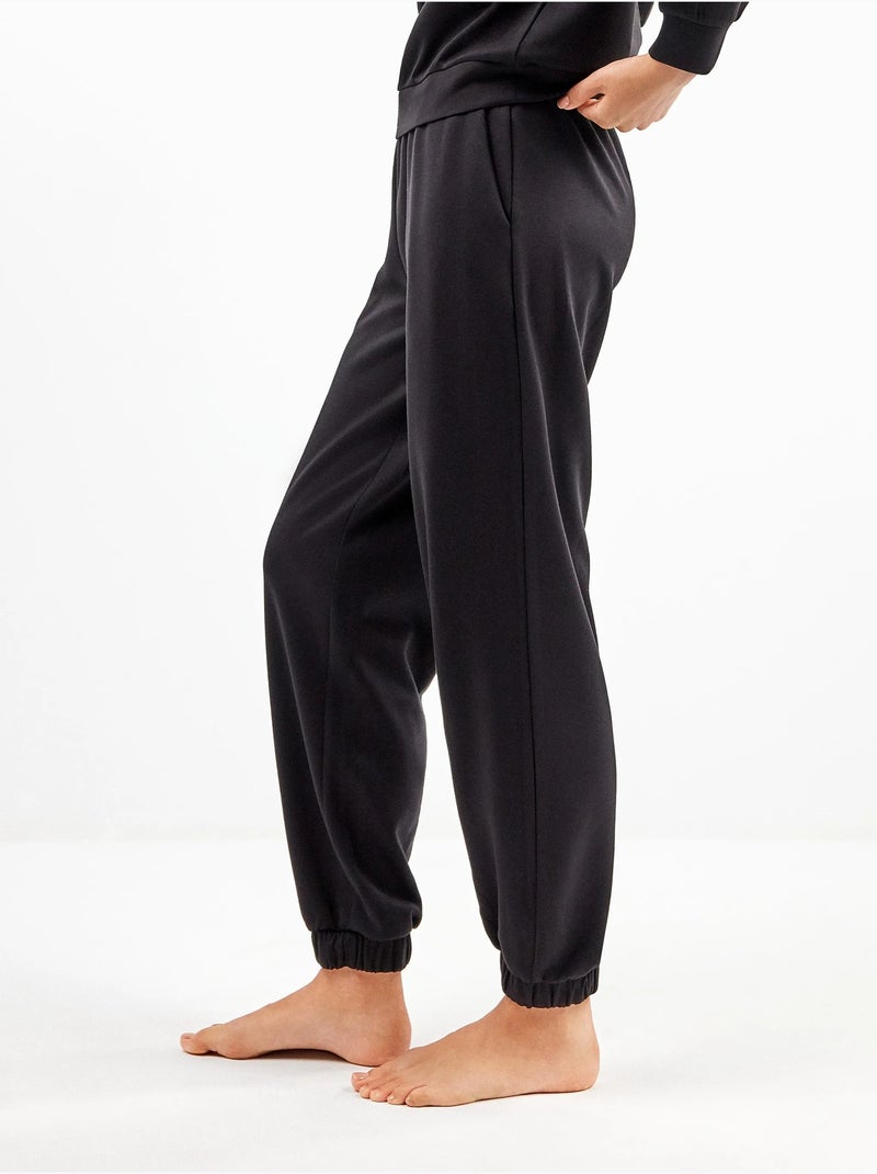 Pantaloni lunghi soft touch Nero - Kiabi