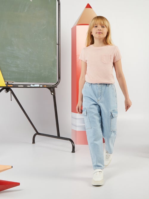 Pantaloni mom con tasche con patta - Kiabi