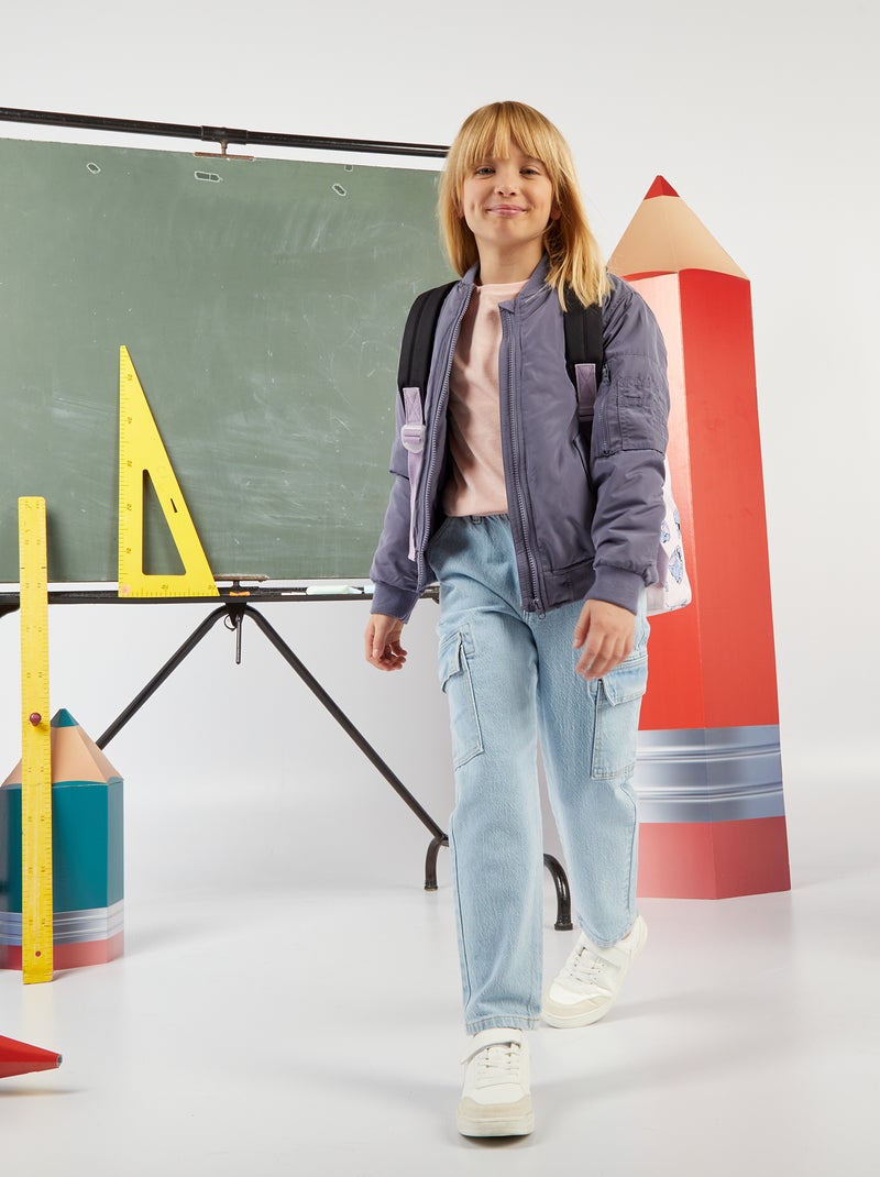 Pantaloni mom con tasche con patta BLU - Kiabi