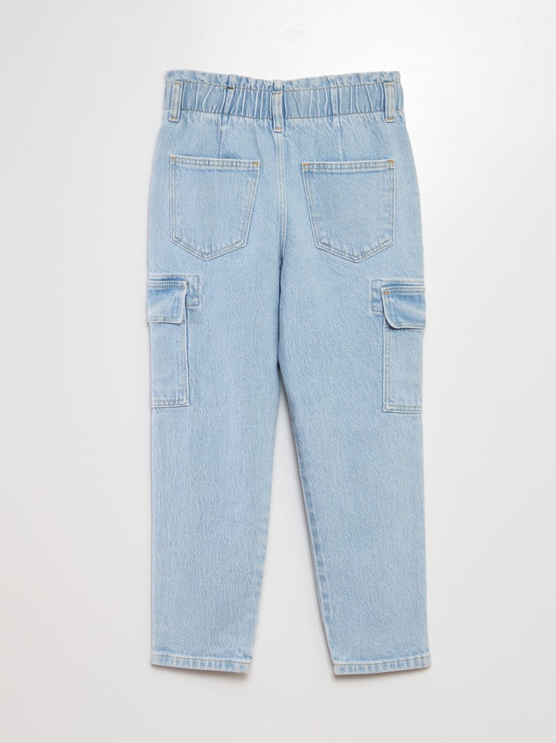 Pantaloni mom con tasche con patta BLU - Kiabi