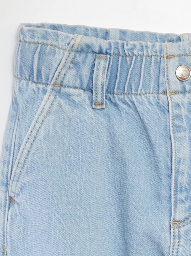 Pantaloni mom con tasche con patta BLU - Kiabi