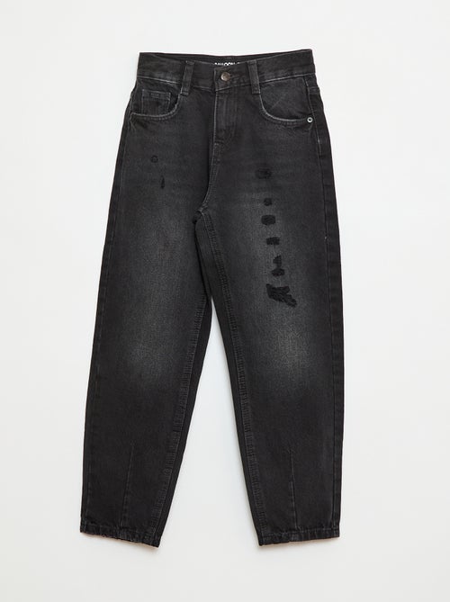 Pantaloni mom fit in denim con abrasioni - Kiabi