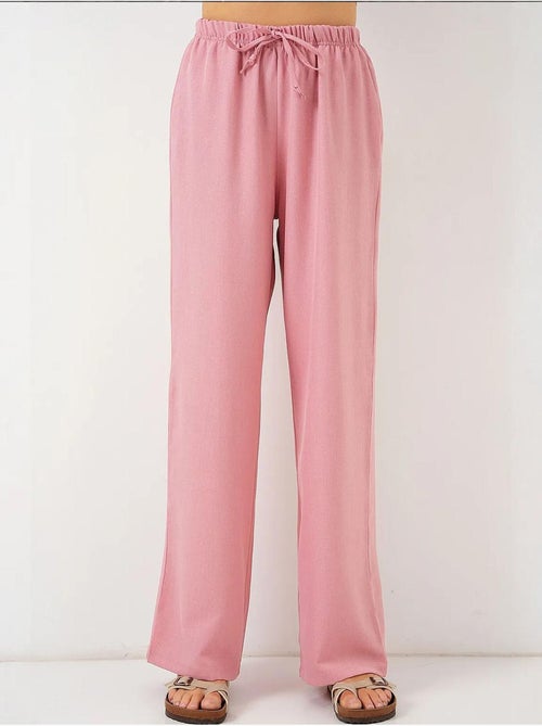 Pantaloni morbidi a gamba larga con coulisse bdart - Kiabi Pantaloni morbidi a gamba larga con coulisse bdart - Kiabi