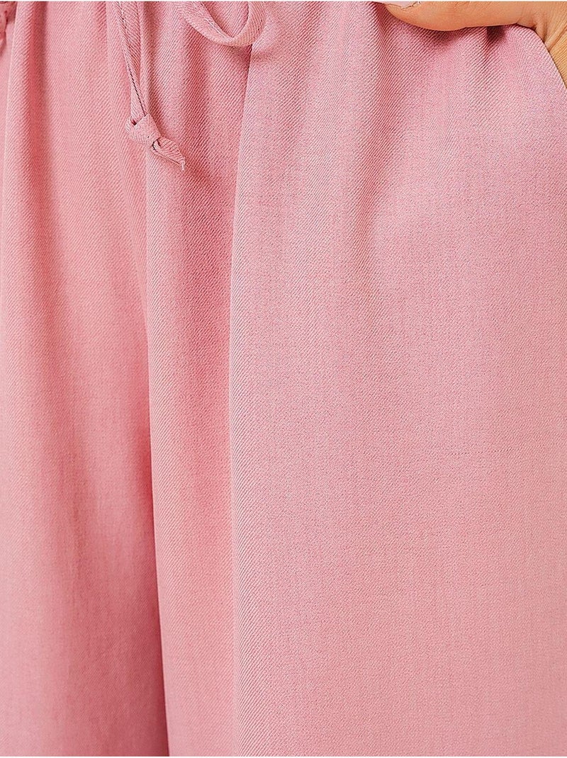 Pantaloni morbidi a gamba larga con coulisse bdart Rosa pallido - Kiabi
