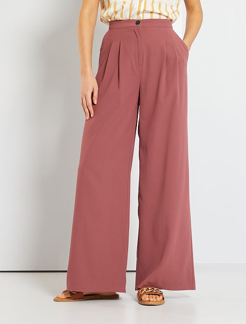 Pantaloni morbidi a vita alta - ROSA - Kiabi - 18.00€
