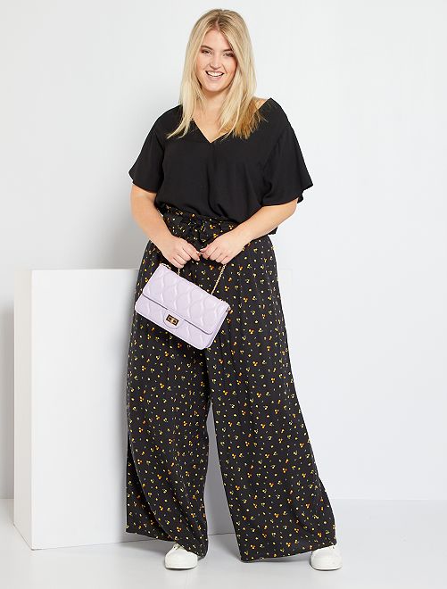Pantaloni morbidi con motivo - NERO - Kiabi - 20.00€
