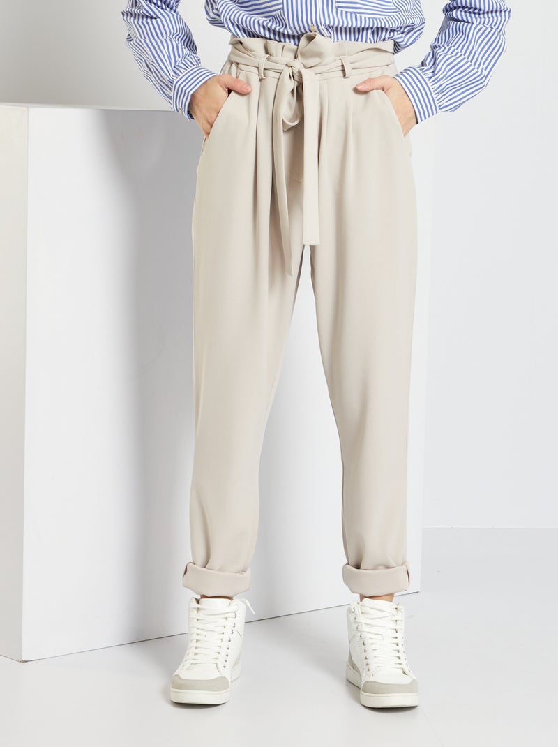 Pantaloni morbidi 'JDY' BEIGE - Kiabi