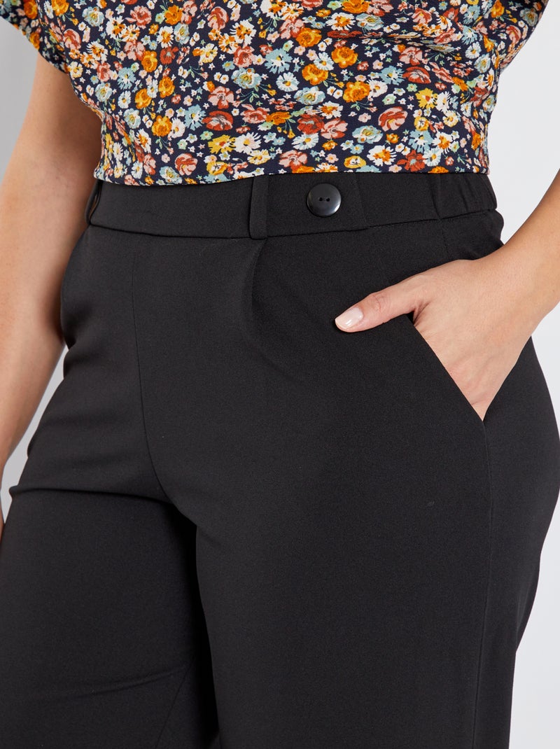 Pantaloni larghi morbidi stampati - Marrone - Taglie forti - Donna - 25