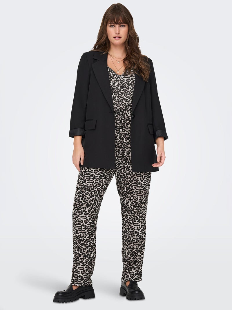 Pantaloni morbidi 'leopardo' 'Only' NERO - Kiabi