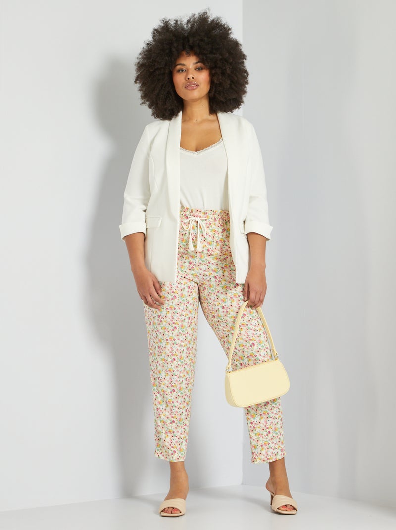 Pantaloni morbidi stampa floreale BEIGE - Kiabi