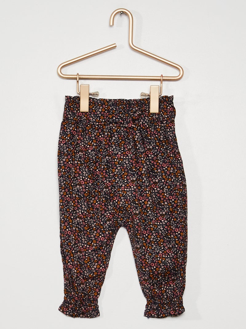 Pantaloni morbidi stampati blu marine - Kiabi