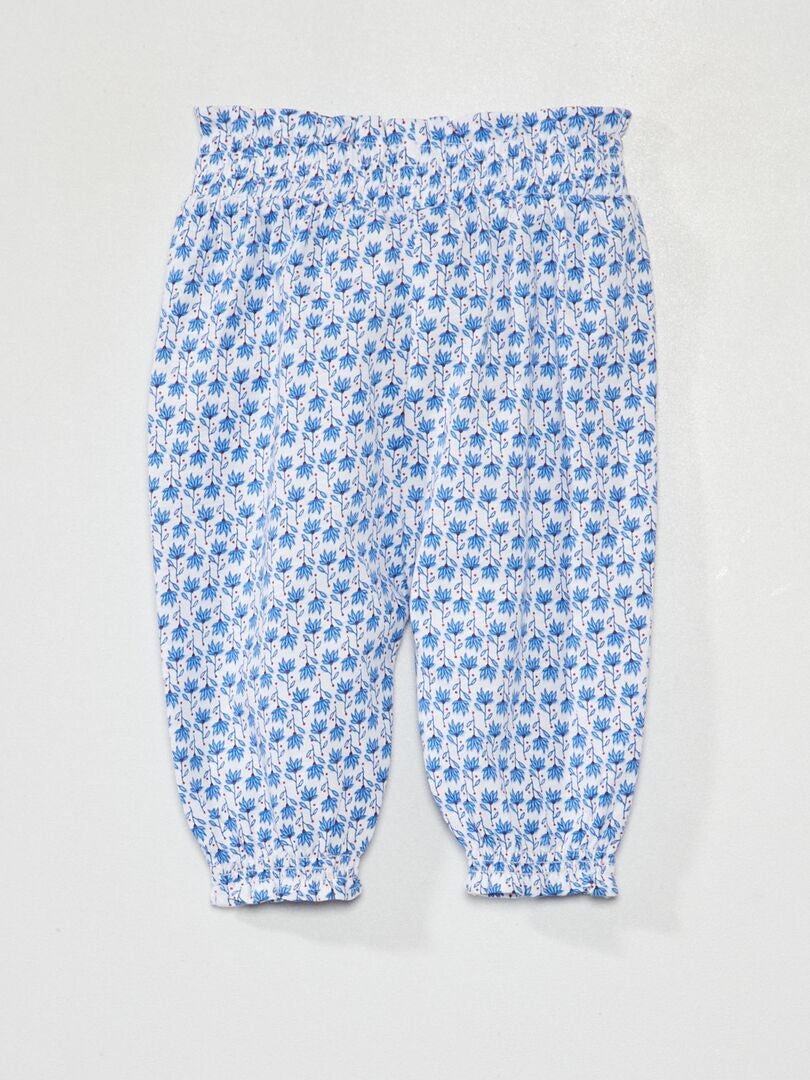 Pantaloni morbidi stampato blu - Kiabi