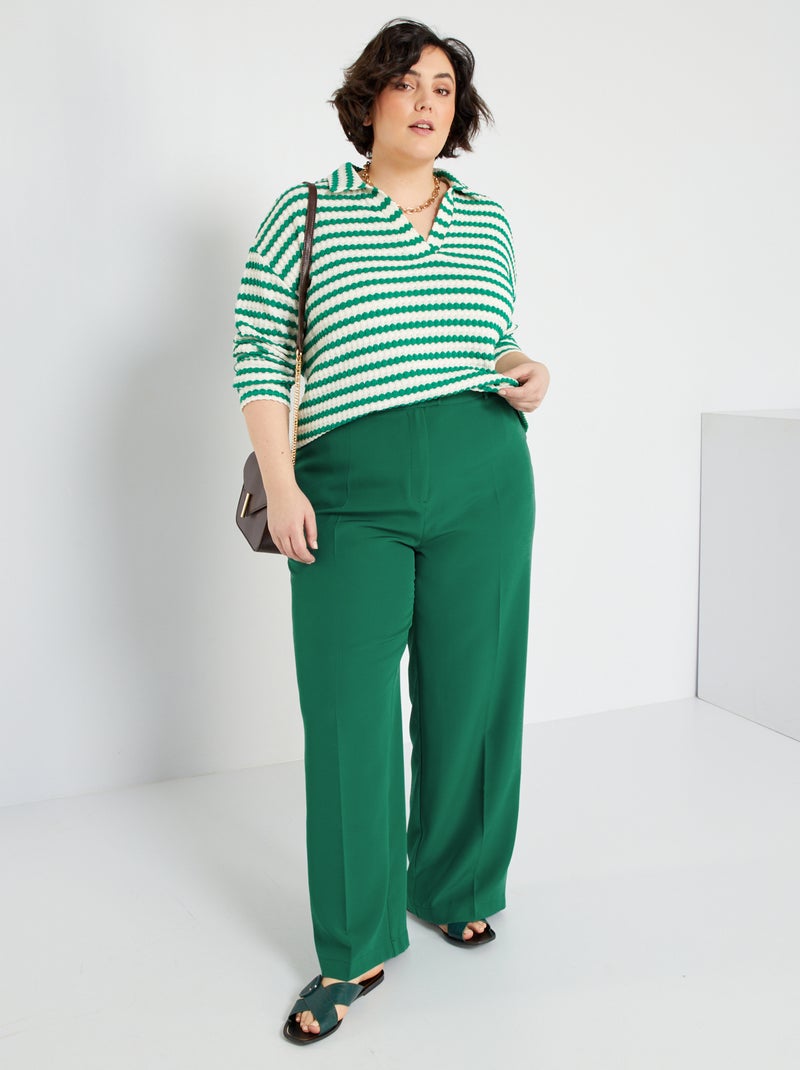 Pantaloni morbidi tinta unita VERDE - Kiabi