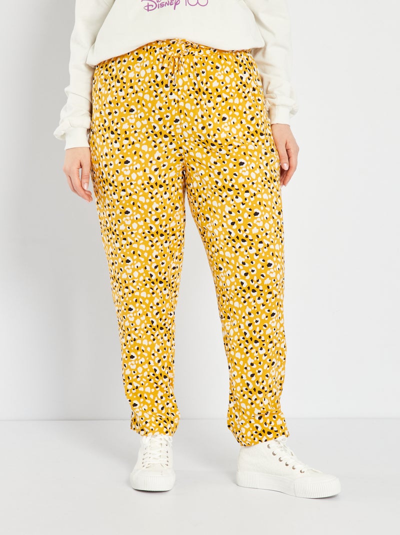 Pantaloni morbidi tipo joggers GIALLO - Kiabi