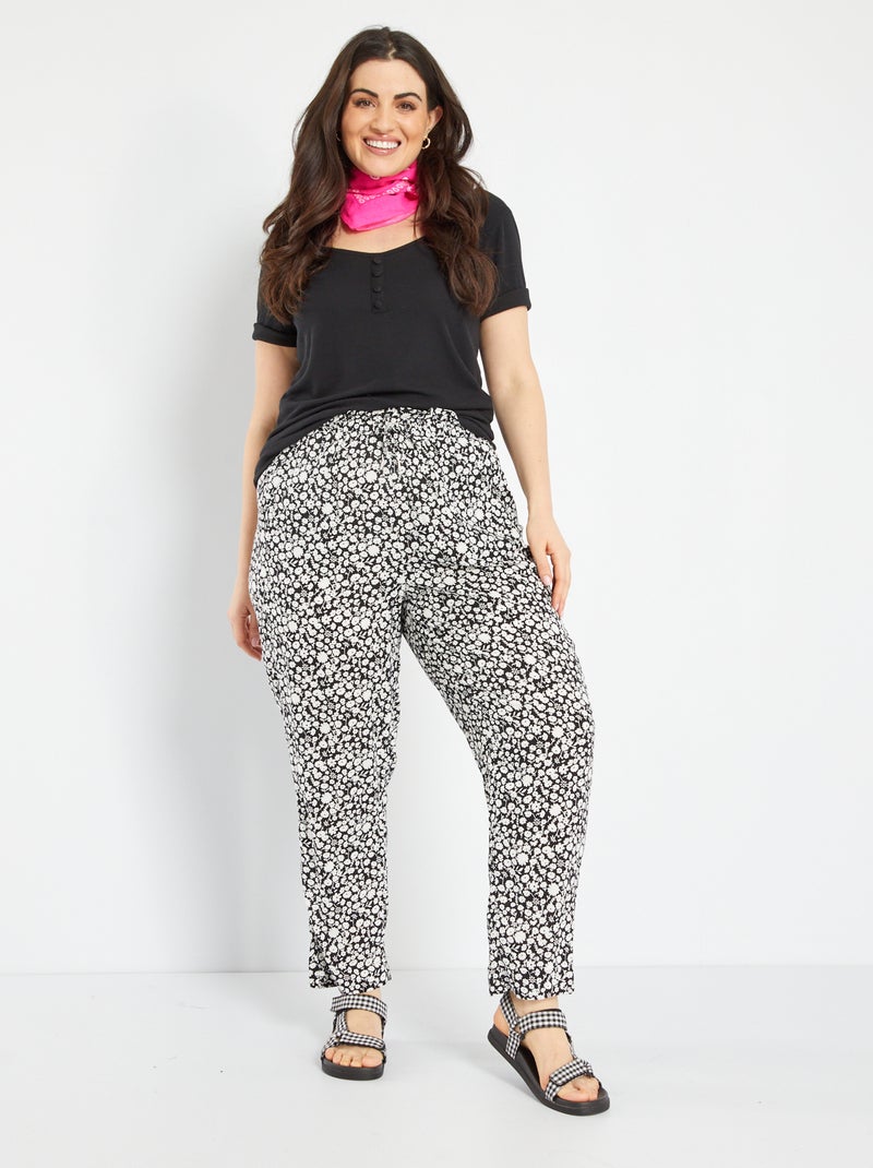 Pantaloni morbidi tipo joggers NERO - Kiabi