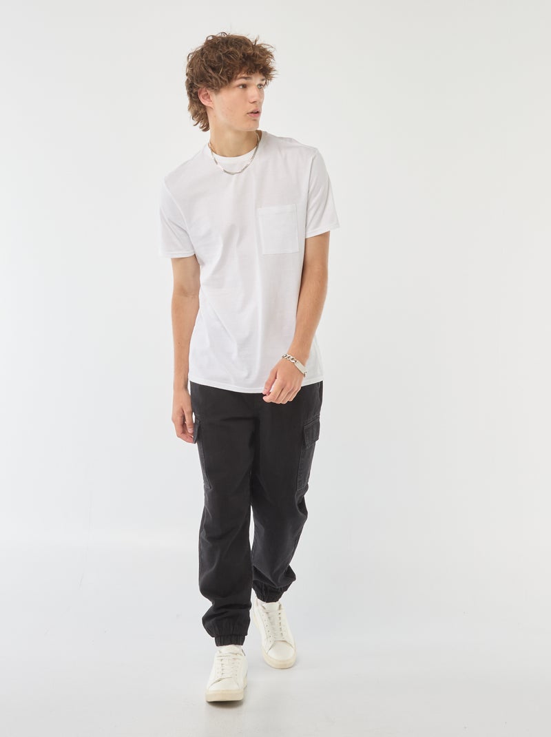 Pantaloni multipoches con vita elasticizzata Grigio - Kiabi