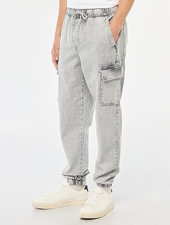 Pantaloni multipoches con vita elasticizzata