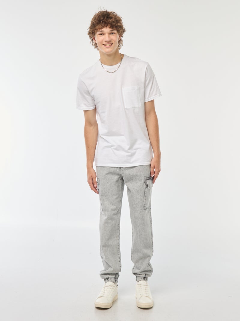 Pantaloni multipoches con vita elasticizzata Grigio - Kiabi