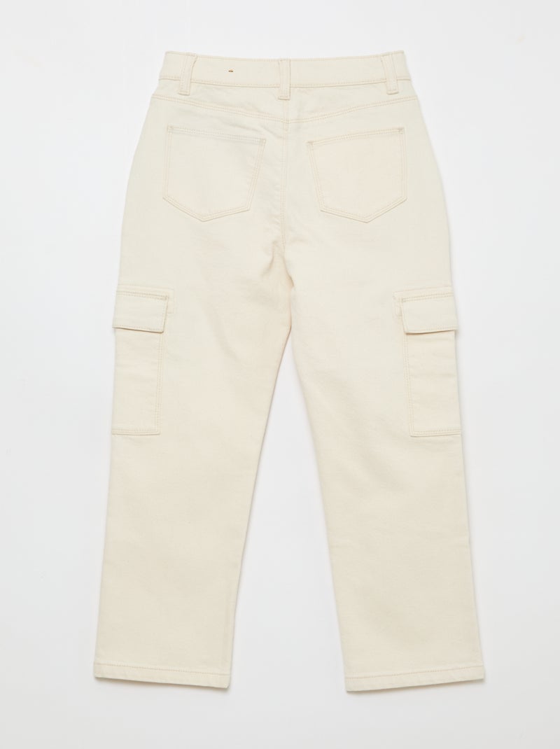 Pantaloni multitasche - Taglio + confortevole Bianco - Kiabi