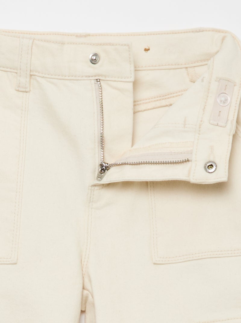 Pantaloni multitasche - Taglio + confortevole Bianco - Kiabi
