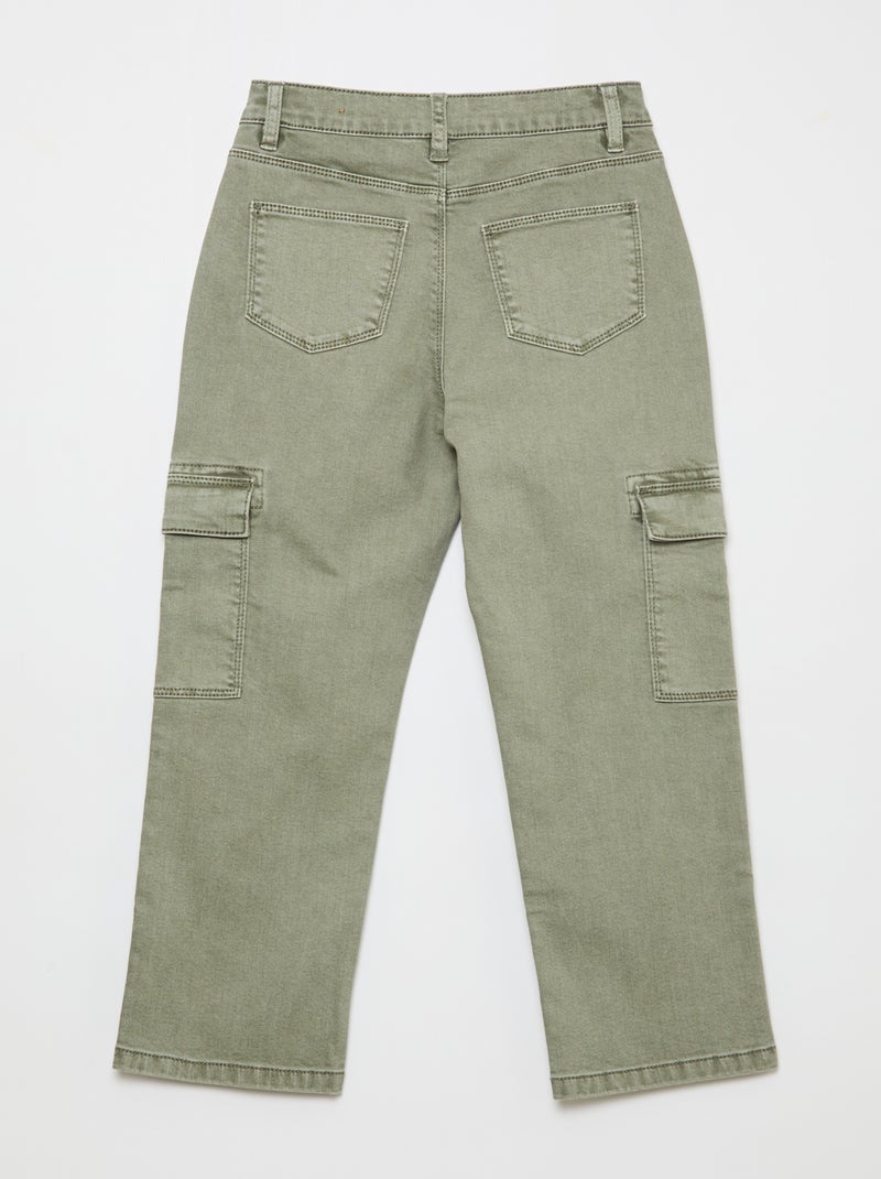 Pantaloni multitasche - Taglio + confortevole Verde - Kiabi