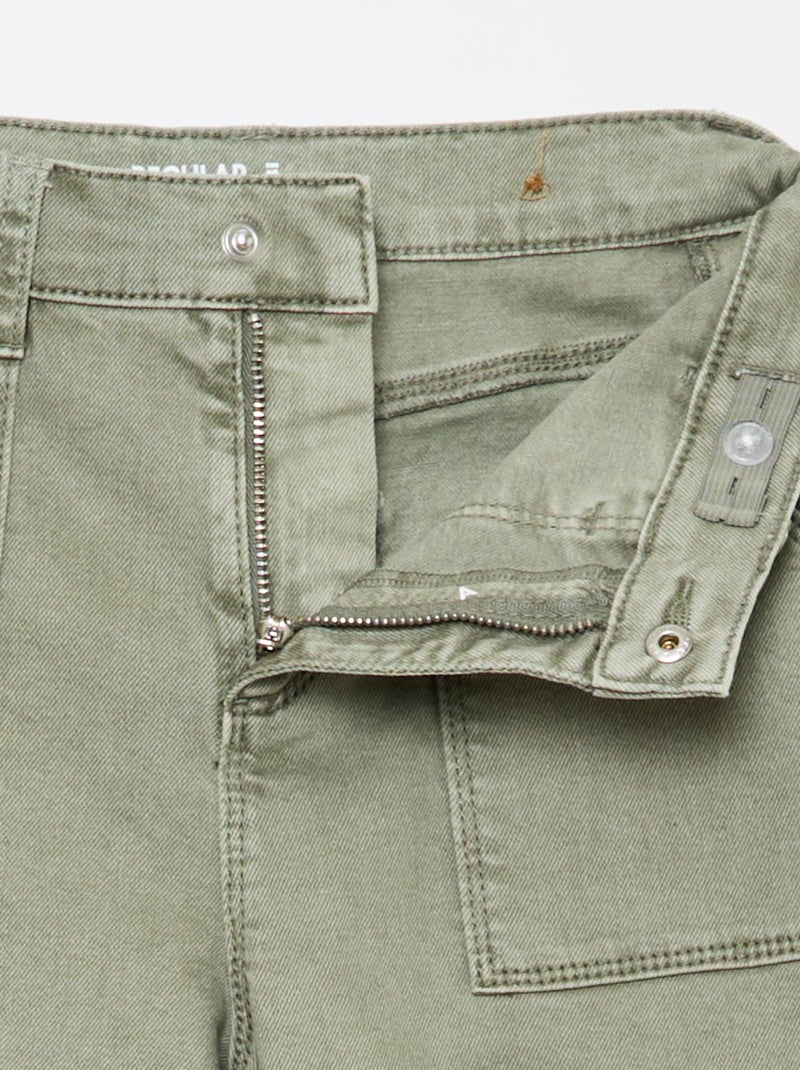 Pantaloni multitasche - Taglio + confortevole Verde - Kiabi