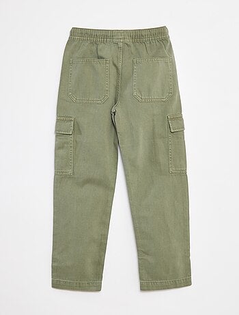 Pantaloni multitasche con cintura elasticizzata