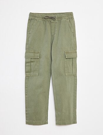Pantaloni multitasche con cintura elasticizzata