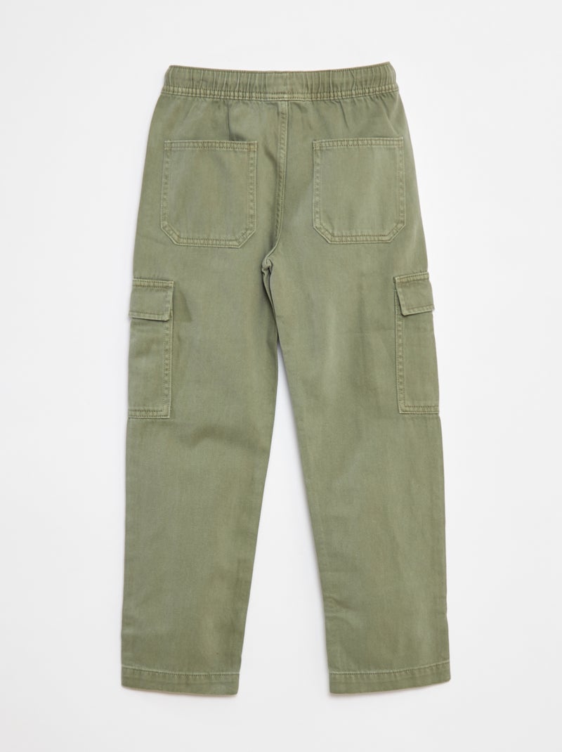 Pantaloni multitasche con cintura elasticizzata Verde - Kiabi