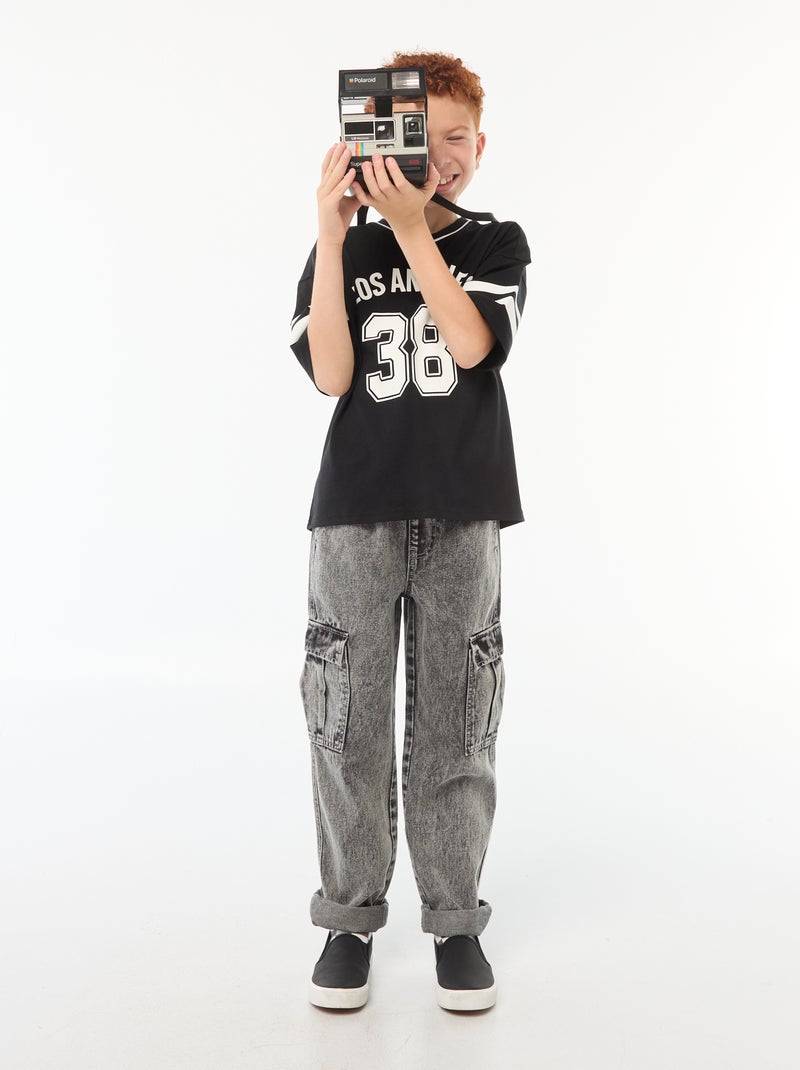 Pantaloni multitasche elasticizzati Grigio - Kiabi