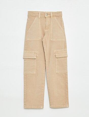 Pantaloni multitasche in twill - Taglio + aderente