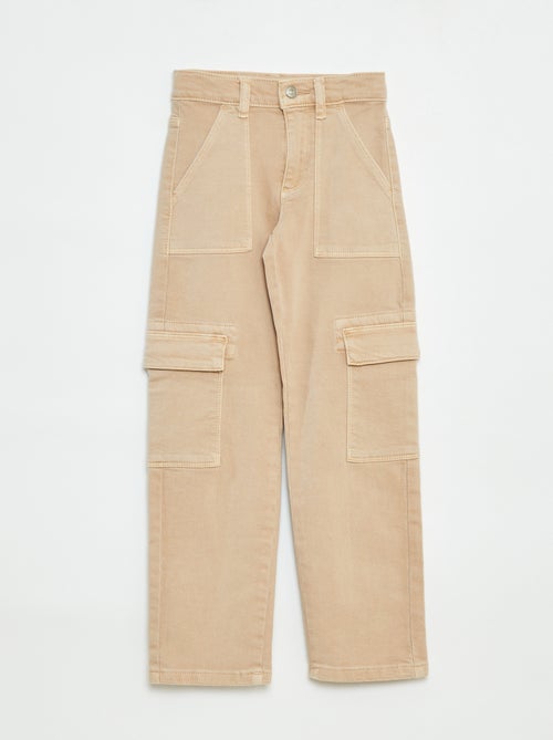 Pantaloni multitasche in twill - Taglio + aderente - Kiabi