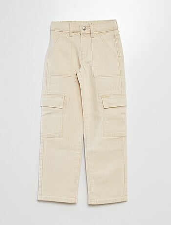 Pantaloni multitasche in twill - Taglio + aderente