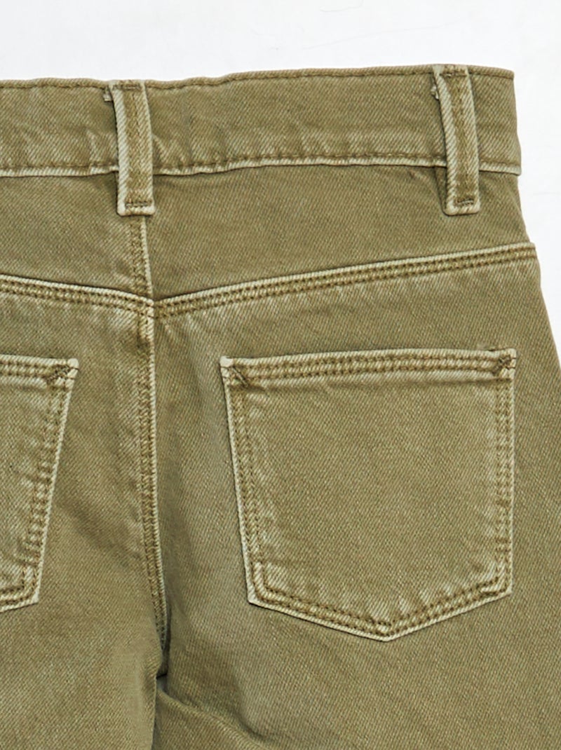 Pantaloni multitasche in twill - Taglio + aderente VERDE - Kiabi